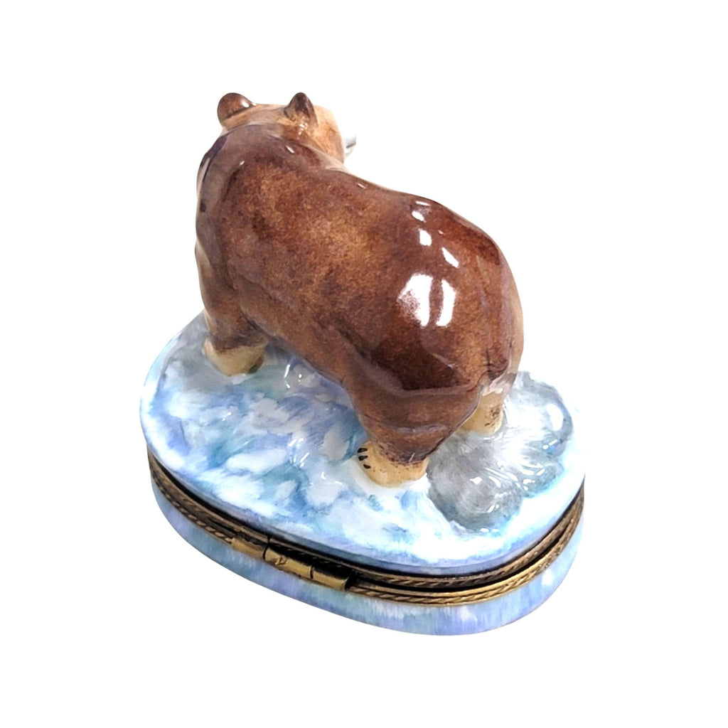 Brown Bear Porcelain Limoges Porcelain Art Object Limoges, view 4