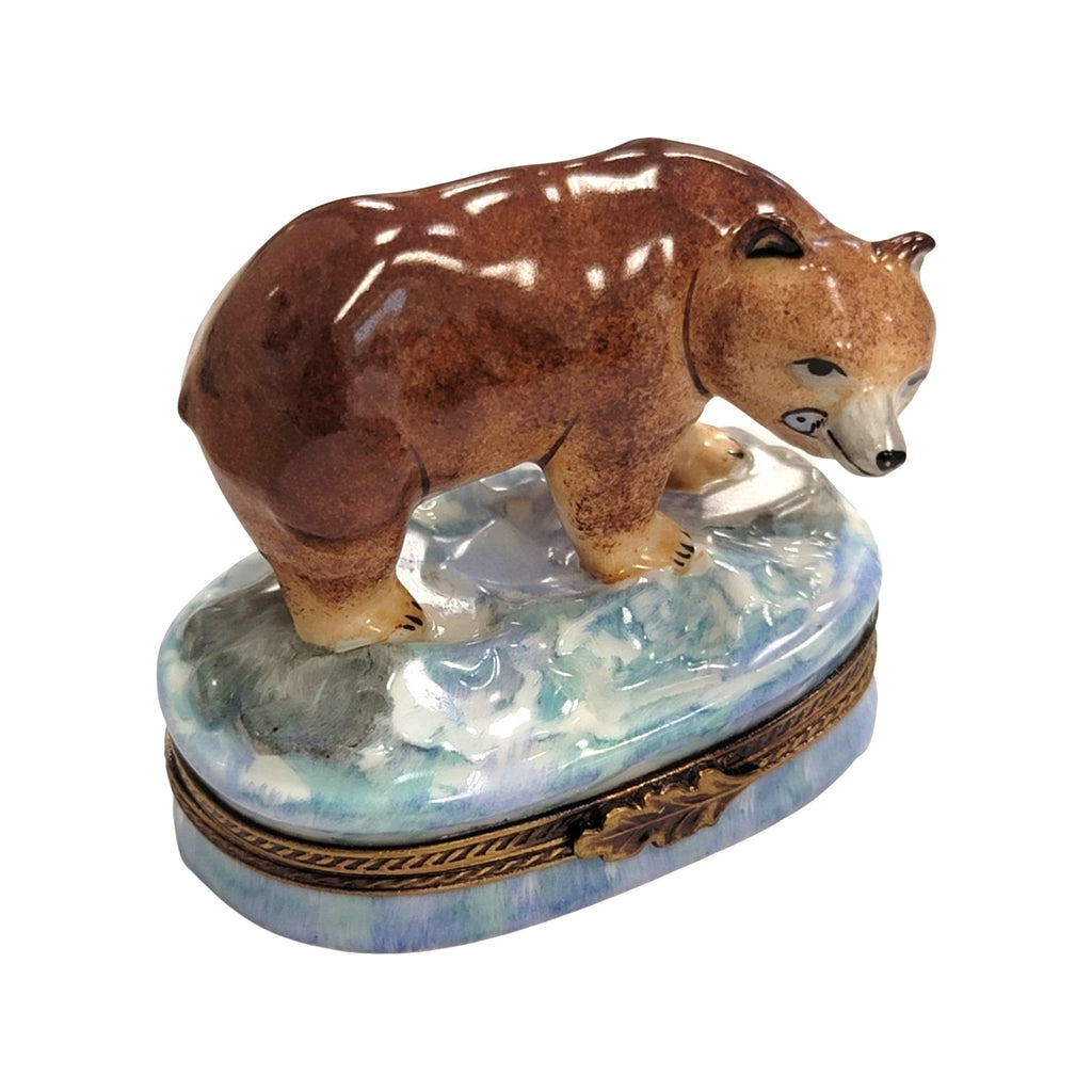 Brown Bear Porcelain Limoges Porcelain Art Object Limoges, view 6