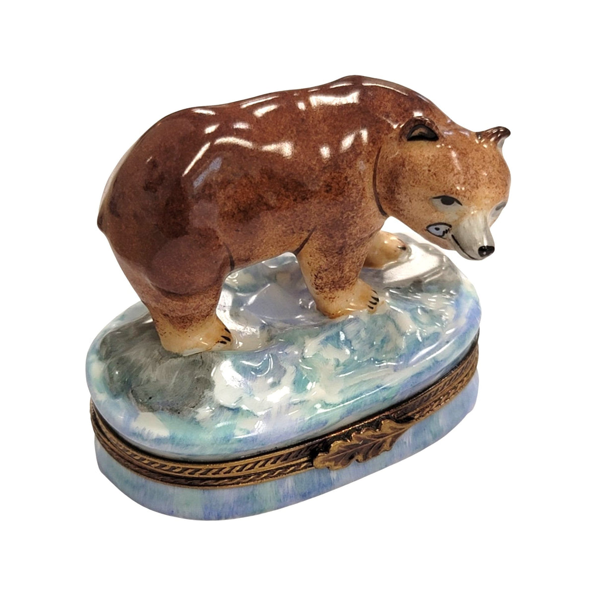 Brown Bear Porcelain Limoges Porcelain Art Object Limoges, view 6