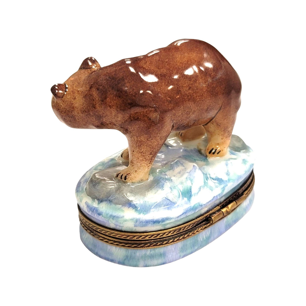 Brown Bear Porcelain Limoges Porcelain Art Object Limoges, view 7