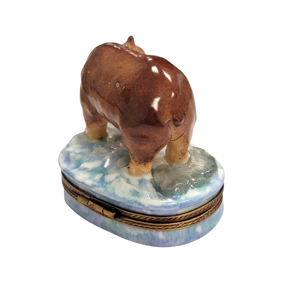 Brown Bear Porcelain Limoges Porcelain Art Object Limoges, view 9