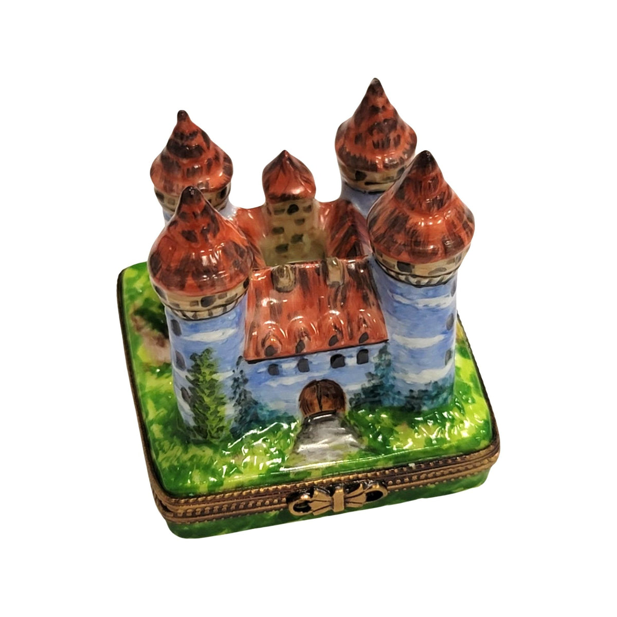 Fortified Castle Fort Limoges Box, a hand-painted Limoges porcelain gift