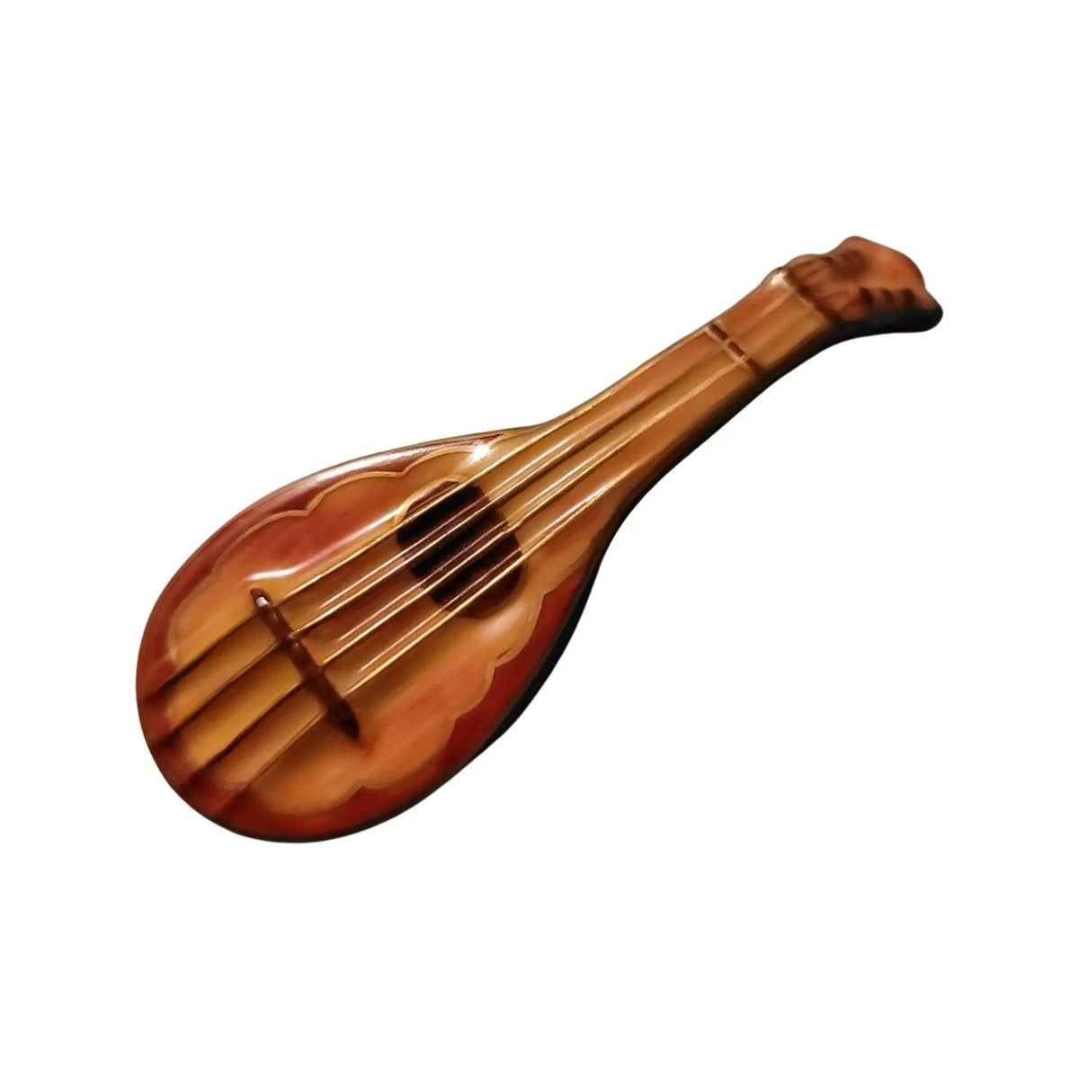 Treasured French collectible: Mandolin Instrument Limoges box, painted by hand