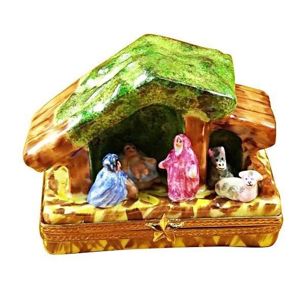 Manger Nativity for Christmas by Rochard, an authentic French Limoges box for Christmas from Limoges Boutique