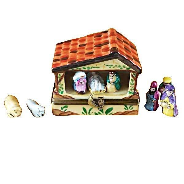 Authentic Rochard Manger with 8 Removable Pieces Limoges box, hand-painted in France, from Limoges Boutique