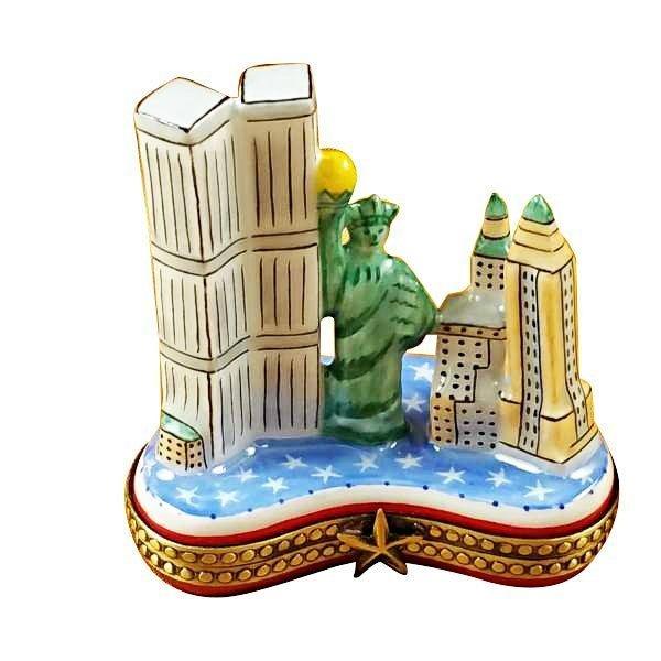 Authentic Rochard Manhattan Island York Limoges box, hand-painted in France, from Limoges Boutique