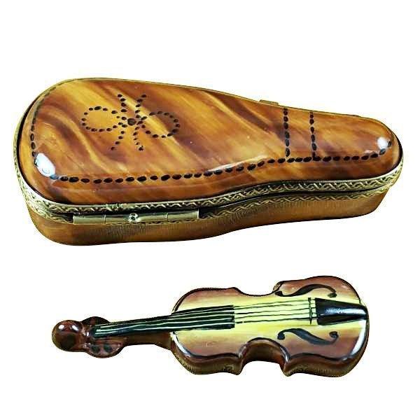 Gift idea for someone who loves France: Maplewood Violin Case with Violin Limoges box