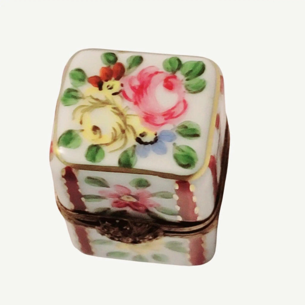 Maroon w Flowers Perfume Box for Unique Gift, view 3