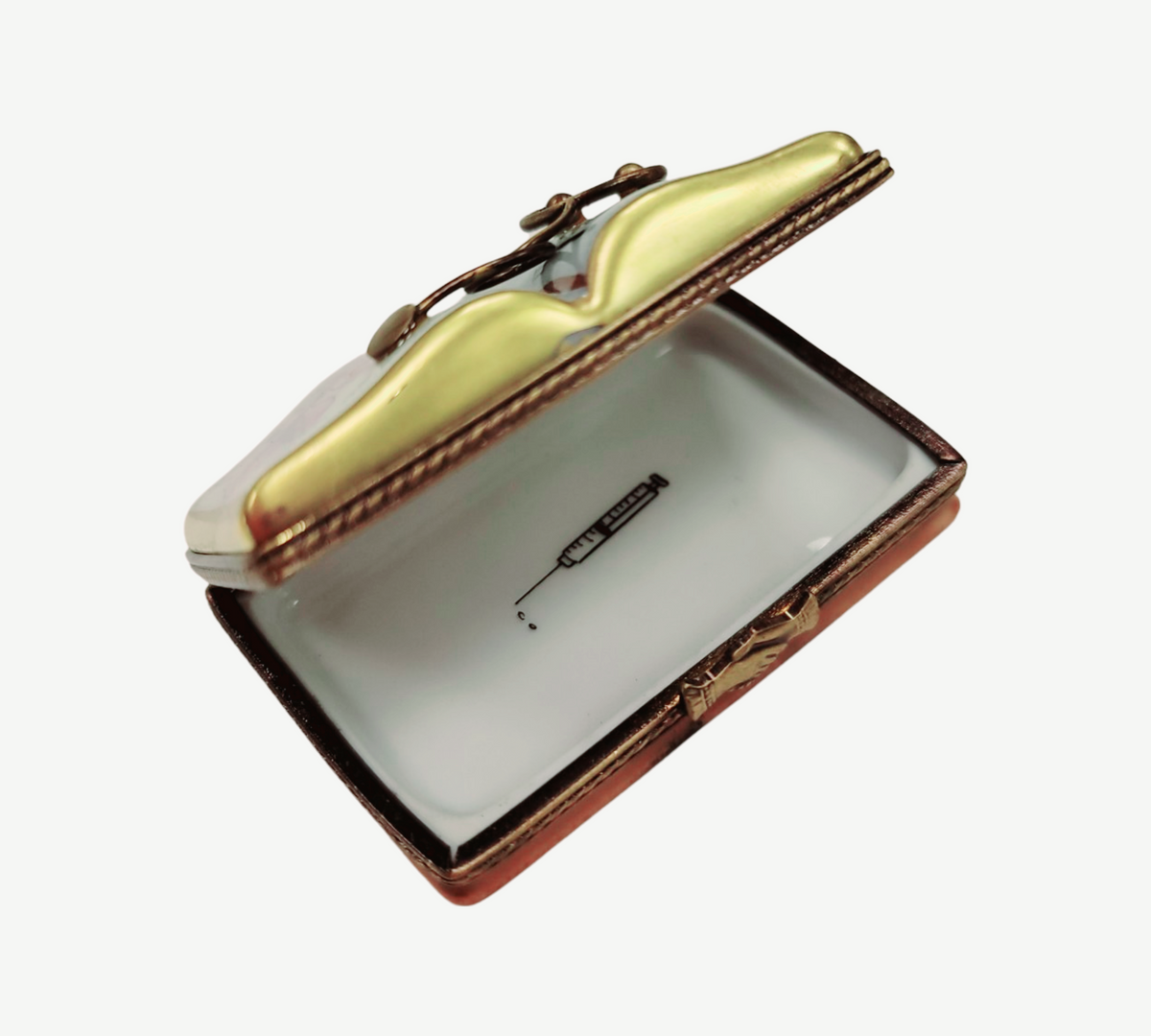 Every brushstroke by hand on the Medicine Book Medical for Doctors Limoges box from France