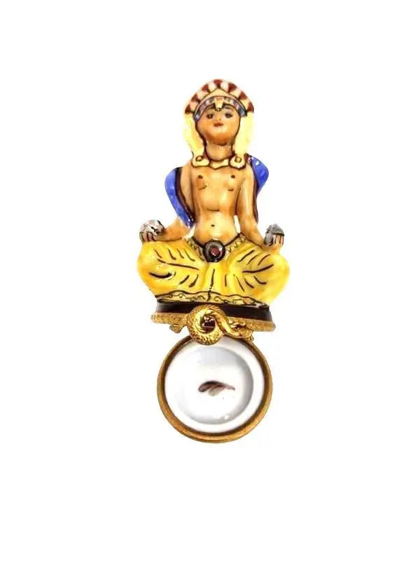 Meditating Egyptian Limoges Box Figurine, view 11