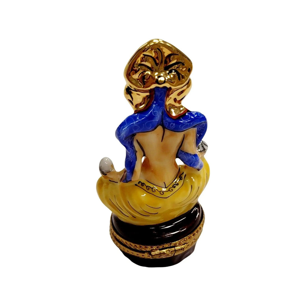 Meditating Egyptian Limoges Box Figurine, view 14