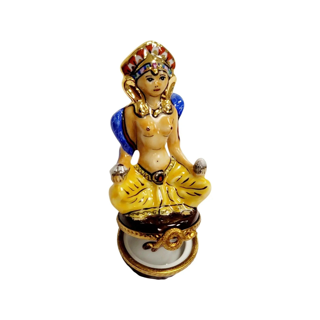 Meditating Egyptian Limoges Box Figurine, view 17