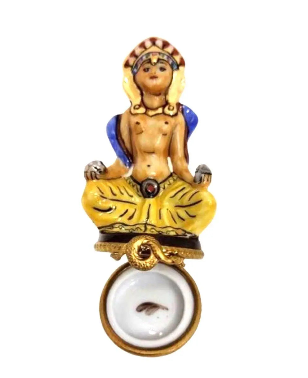 Meditating Egyptian Limoges Box Figurine, view 2
