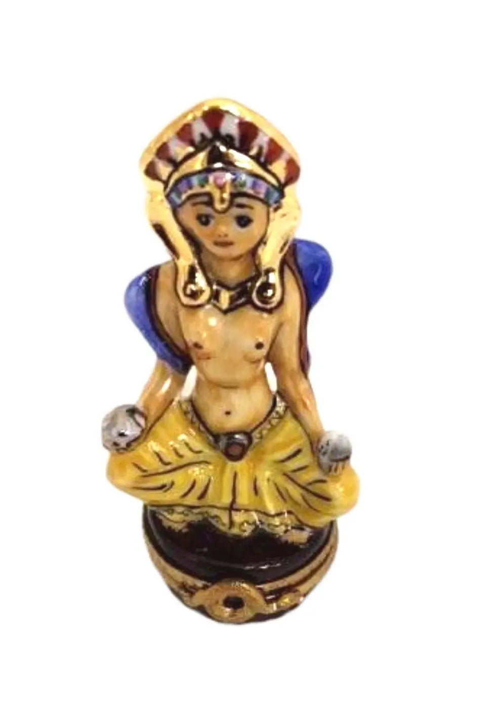 Meditating Egyptian Limoges Box Figurine, view 4