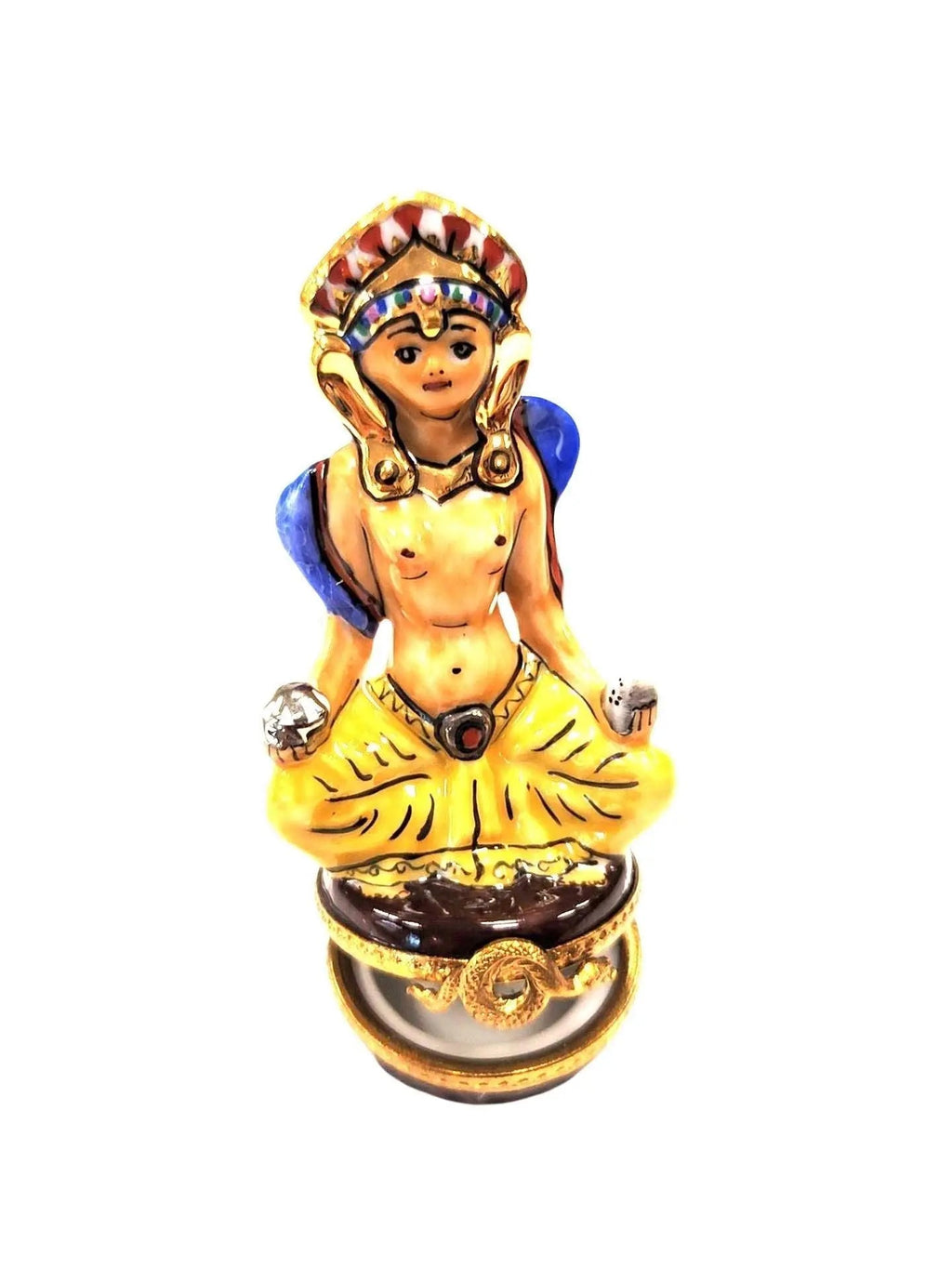 Meditating Egyptian Limoges Box Figurine, view 6