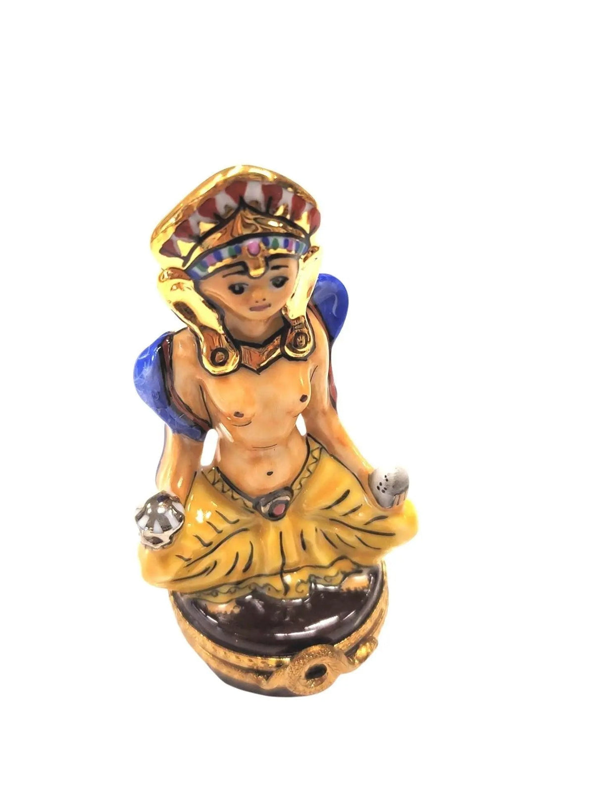 Meditating Egyptian Limoges Box Figurine, view 8