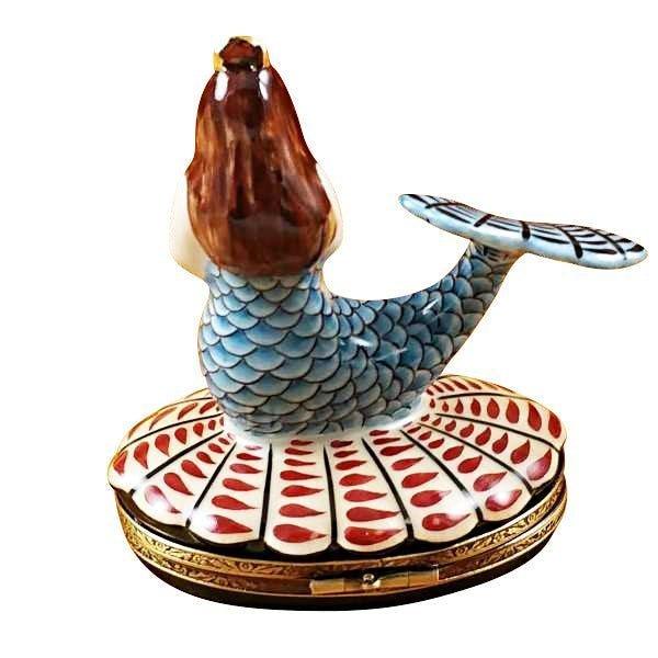Fine French craftsmanship on the Mermaid Limoges box, painted by hand
