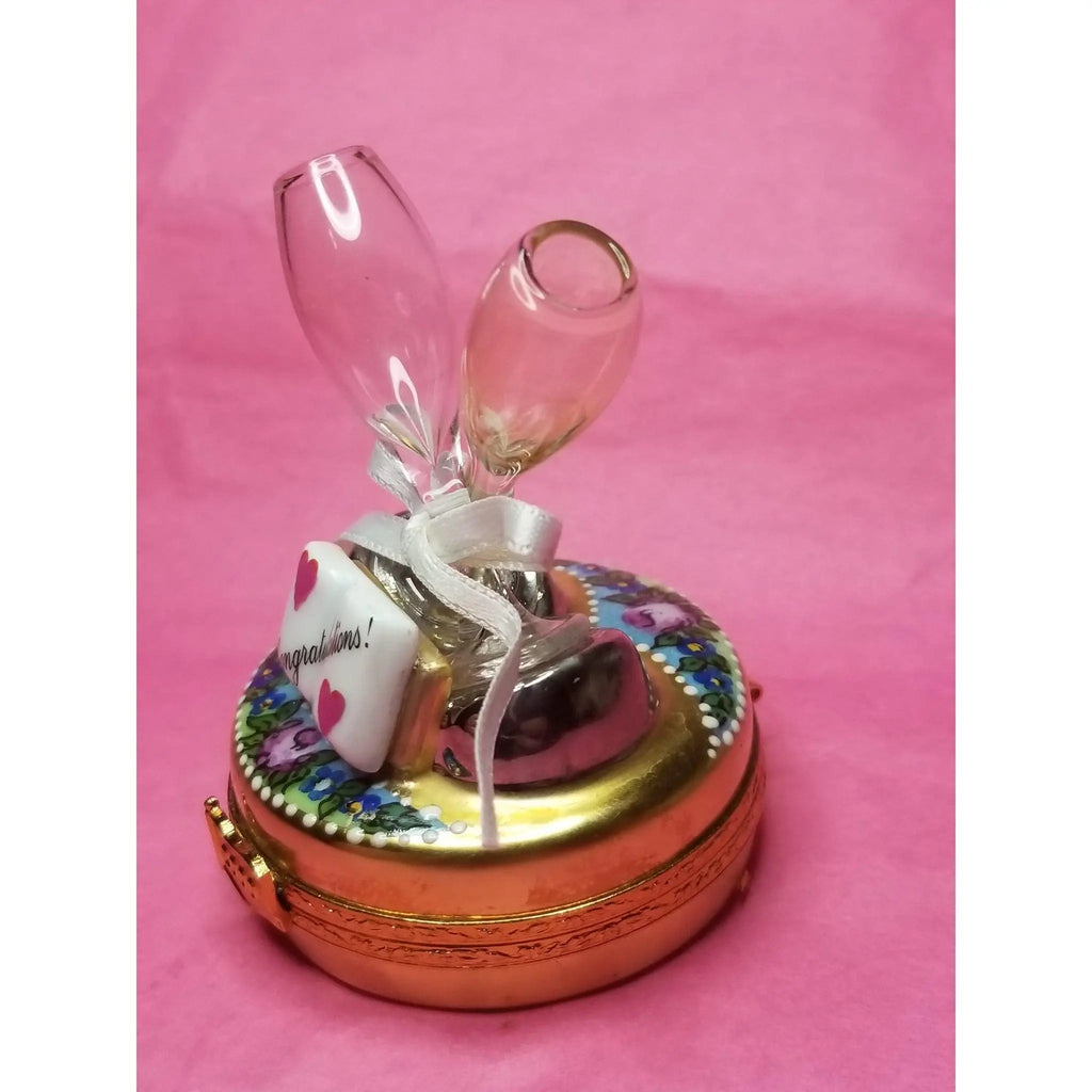 Merry Christmas Champagne Glasses Limoges Box Gift, view 2