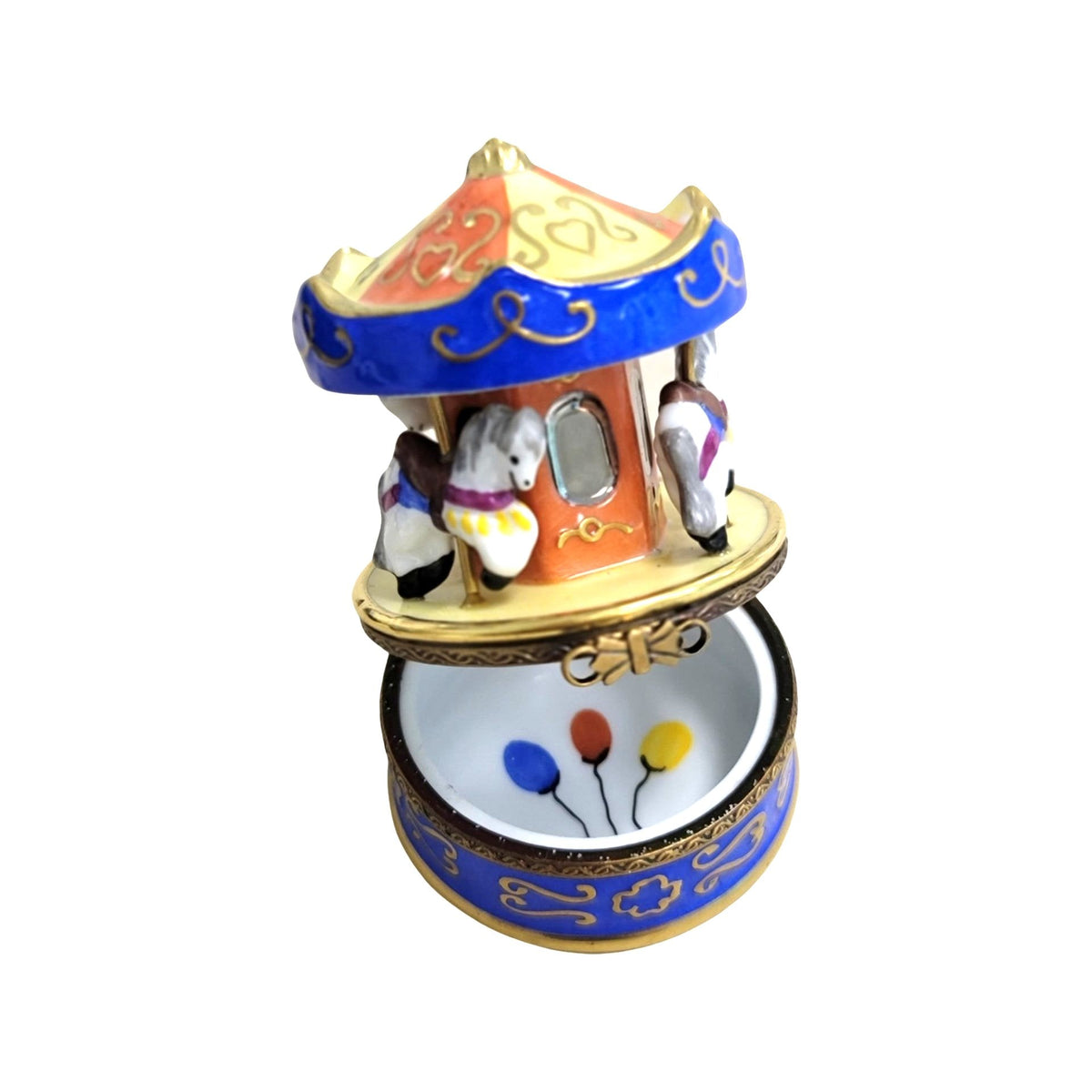 Merry Go Round Carousel Limoges Box Figurine 1 Collectible, view 2