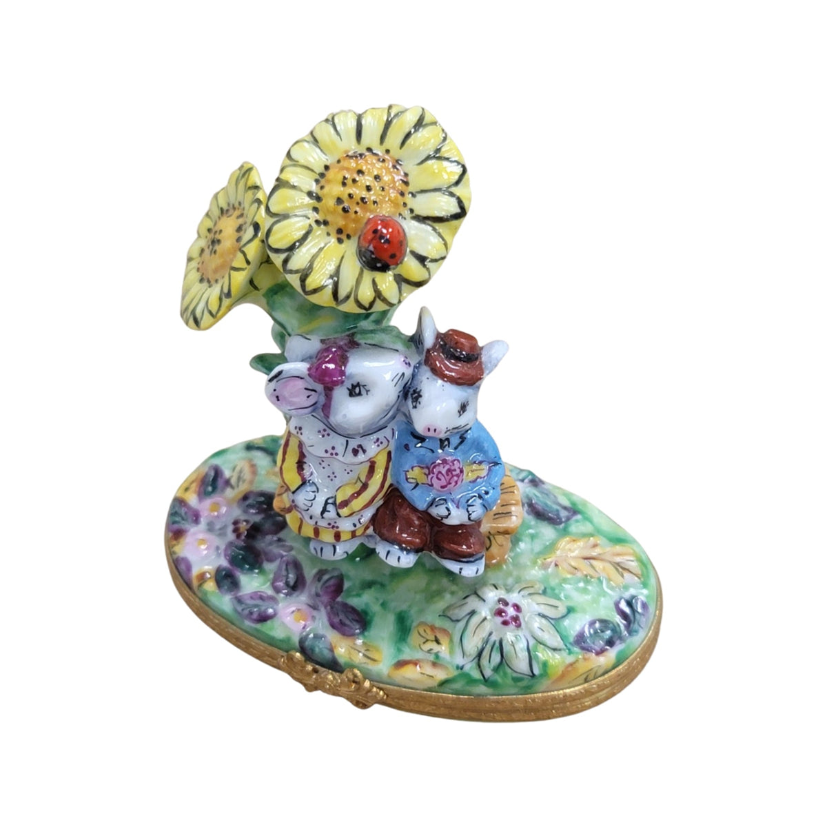 Mice Kissing Under Sunflowers for Romantic Collectors, view 3