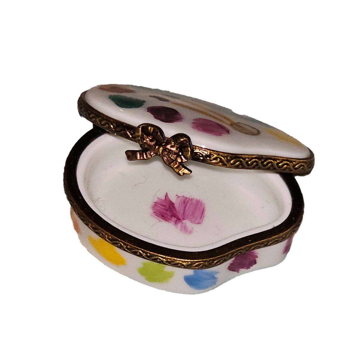 Gift idea for someone who loves France: Mini Artist Paint Pallette Limoges box