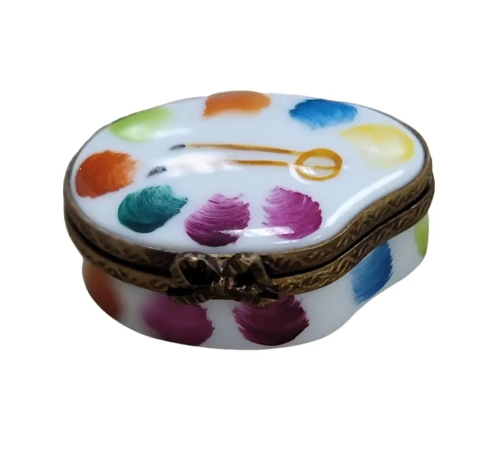 Mini Artist Paint Pallette Limoges Box Figurine Gift, view 5