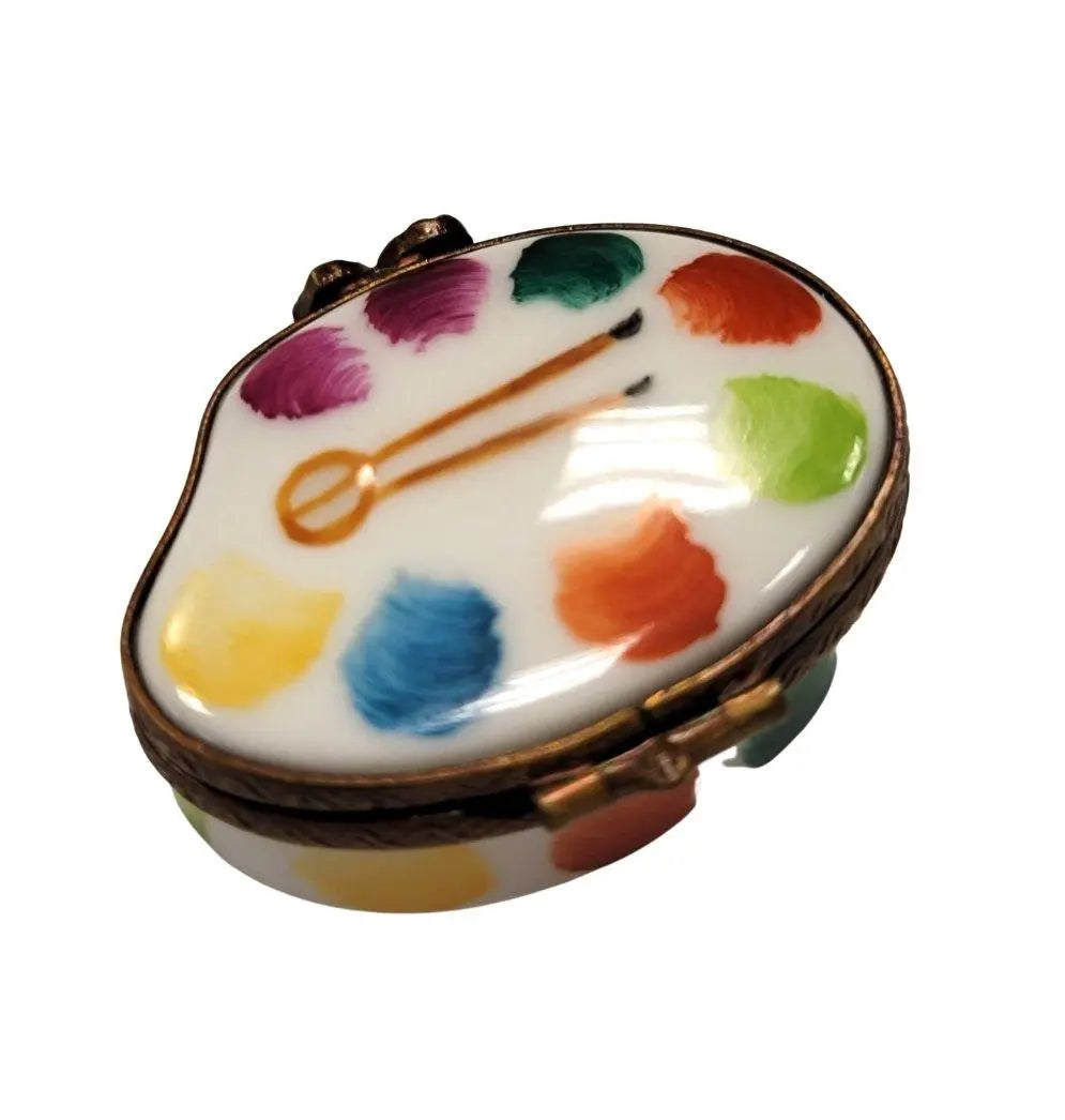 Mini Artist Paint Pallette Limoges Box Figurine Gift, view 8