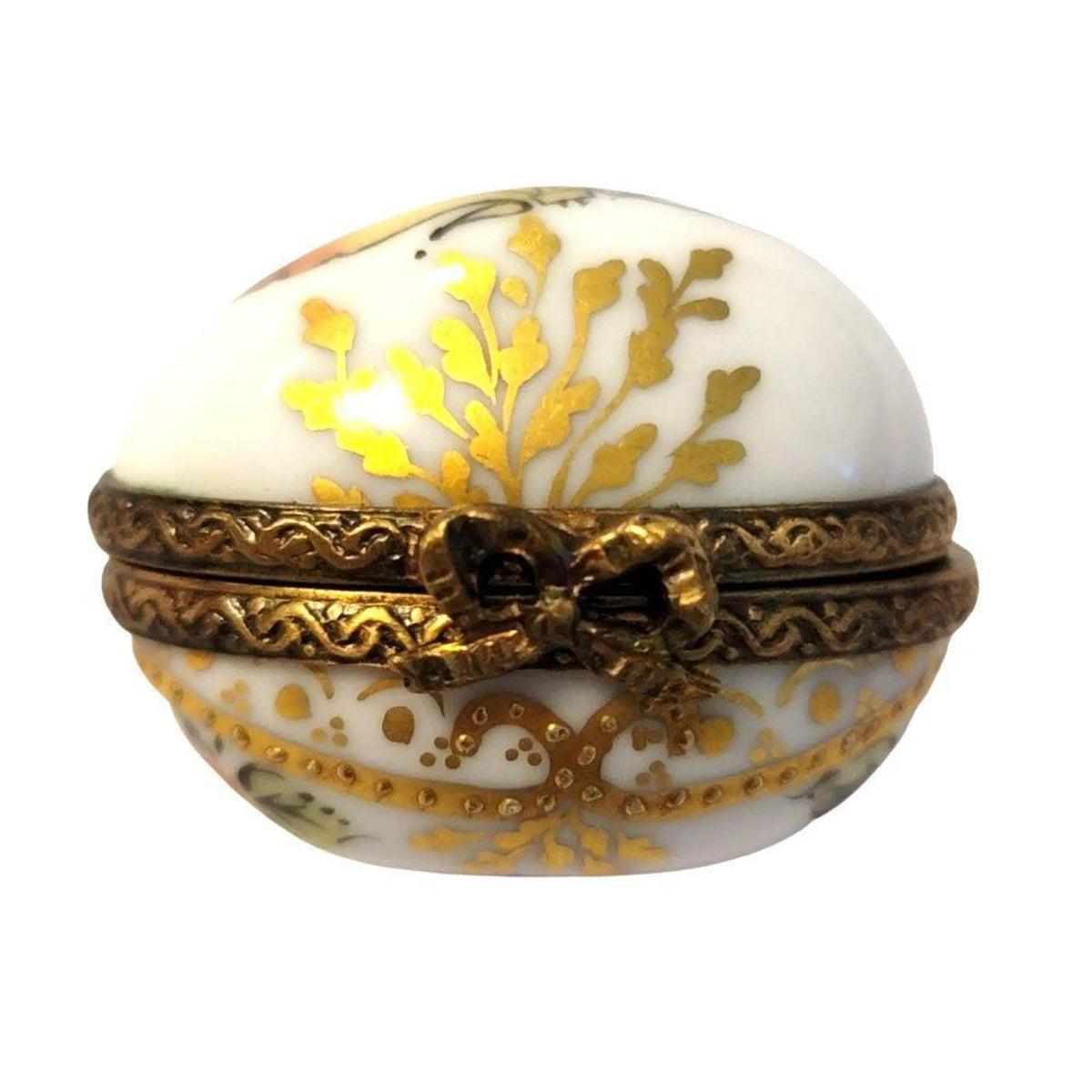 Mini Tiny Butterfly Limoges Porcelain Egg Porcelain Art Object, view 4