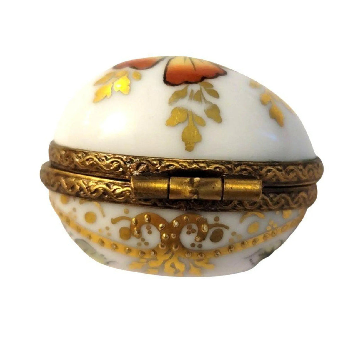 Mini Tiny Butterfly Limoges Porcelain Egg Porcelain Art Object, view 6