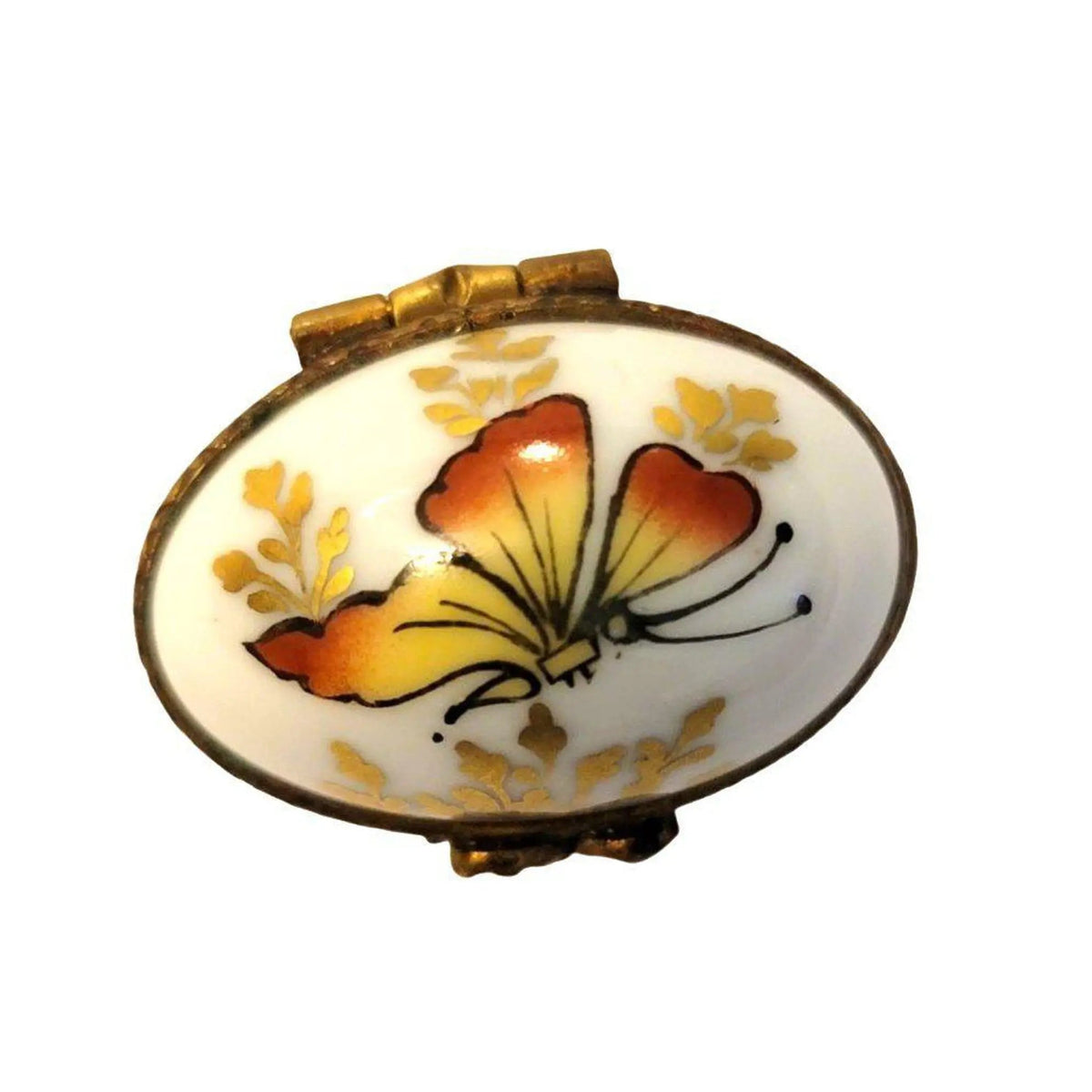 Limoges Boutique presents the Mini Tiny Butterfly Egg, a genuine Limoges box painted by hand in France