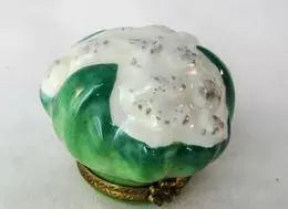 Mini Cauliflower Retired Porcelain Limoges Porcelain Art Object, view 2