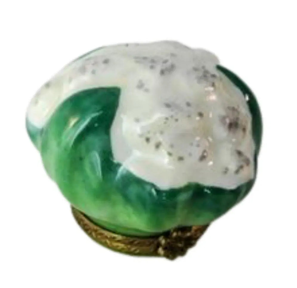 Mini Cauliflower Retired Porcelain Limoges Porcelain Art Object, a hand-painted Limoges porcelain gift