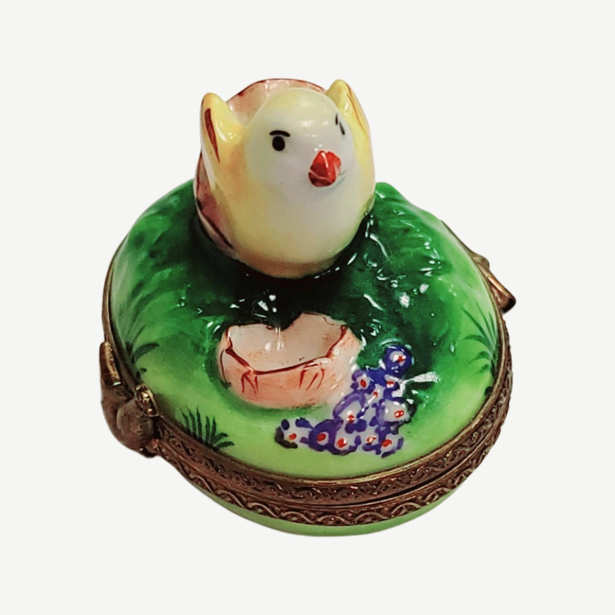 The Chick Hatching, a Limoges keepsake with true French charm