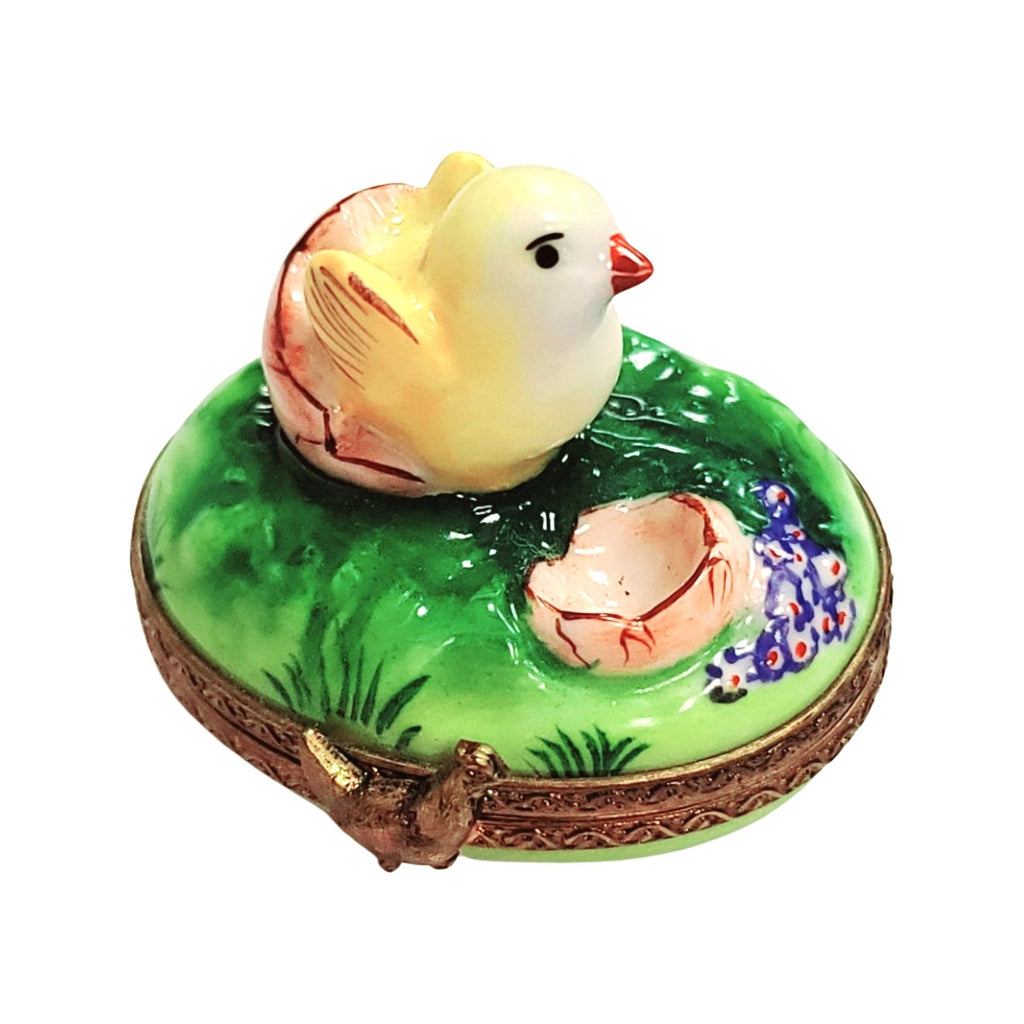 Chick Hatching Limoges Box Figurine for Collectors, a hand-painted Limoges porcelain gift