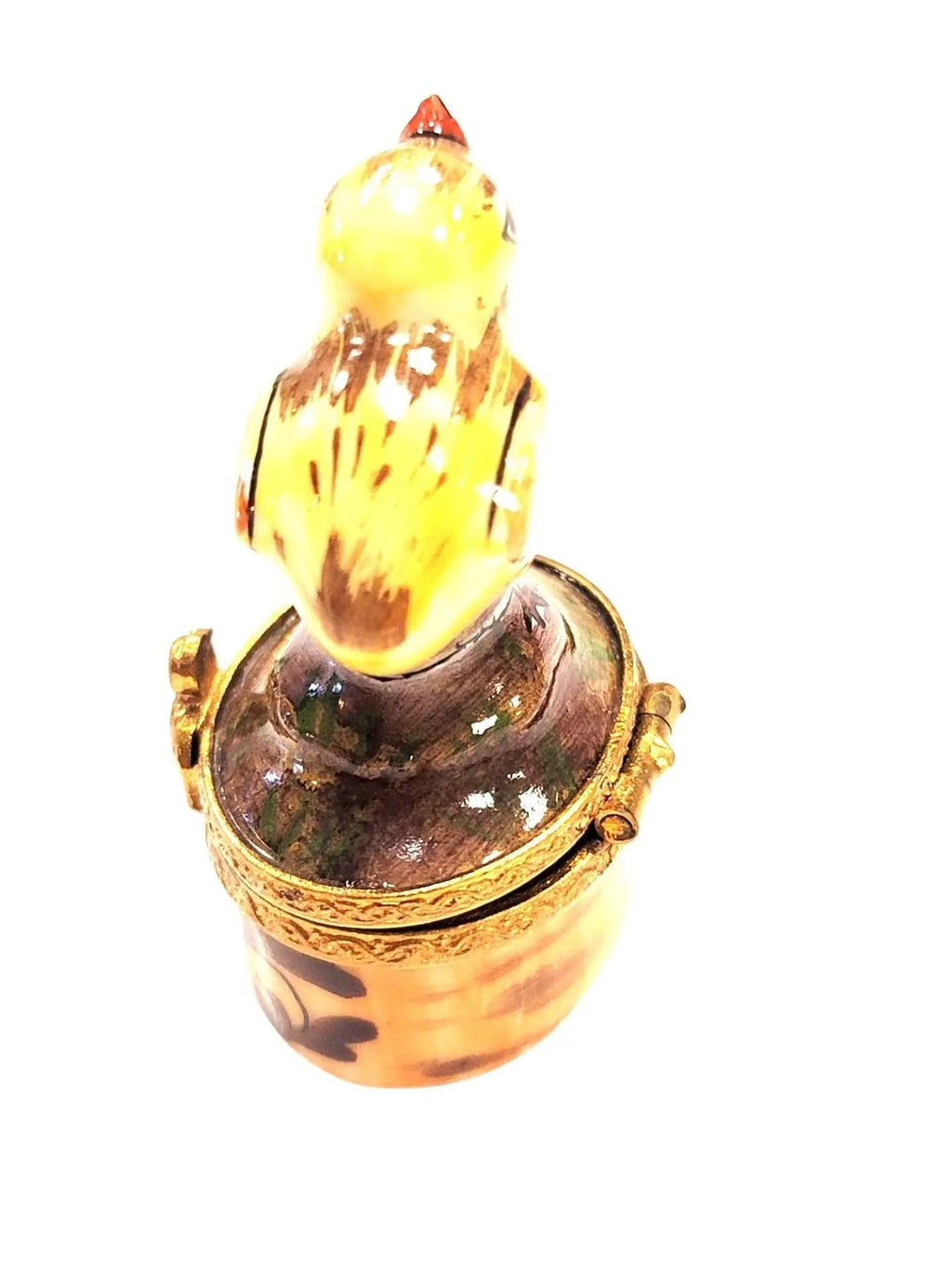 Artisan-painted Mini Chick Limoges box from France, a cherished collectible