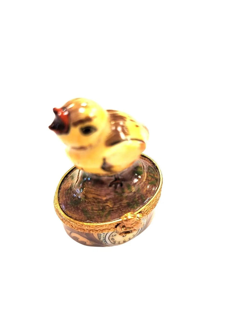 The painter's artistry shows on this Mini Chick Limoges box