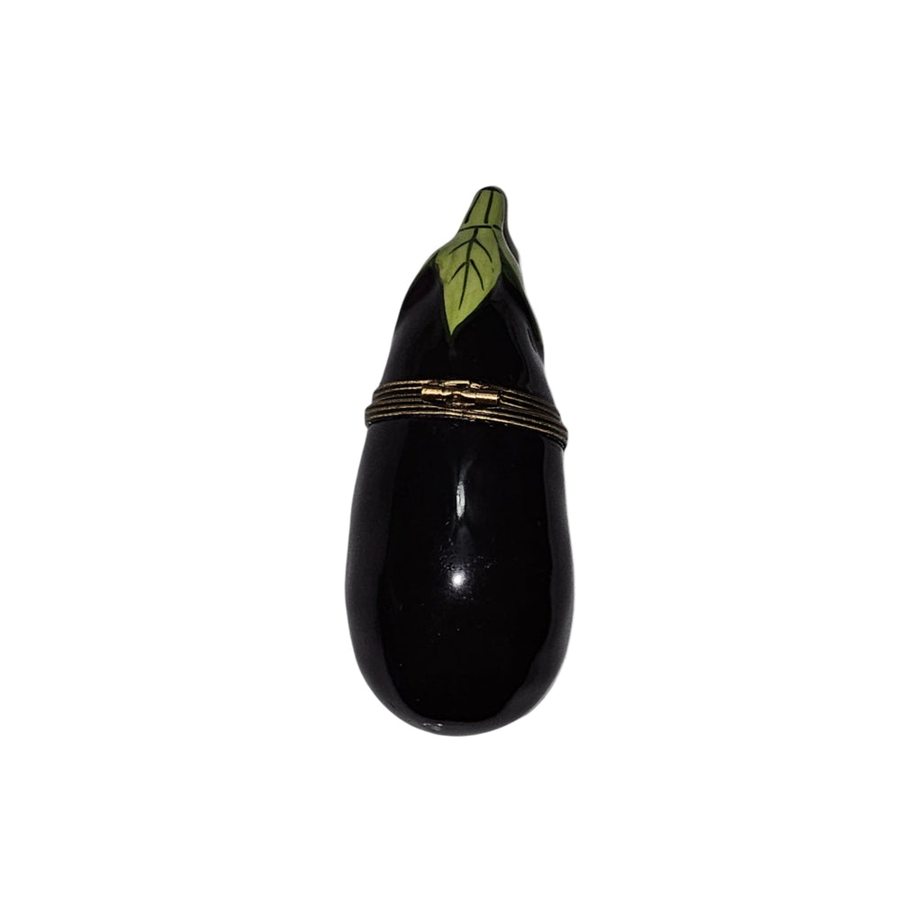 Mini Limoges Porcelain Eggplant Retired Porcelain Art Object, view 3