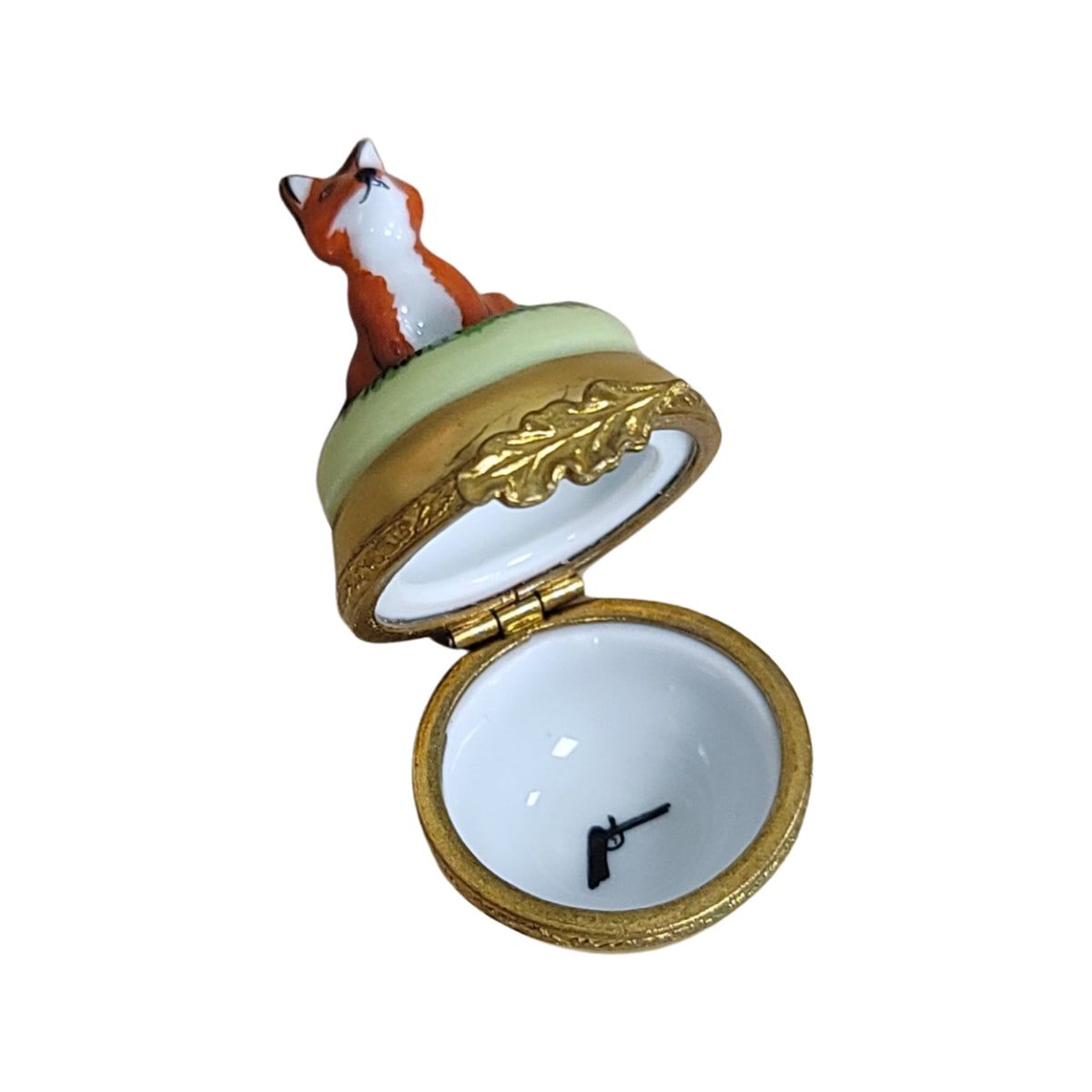 Mini Fox Porcelain Art Object for Collectors, view 2