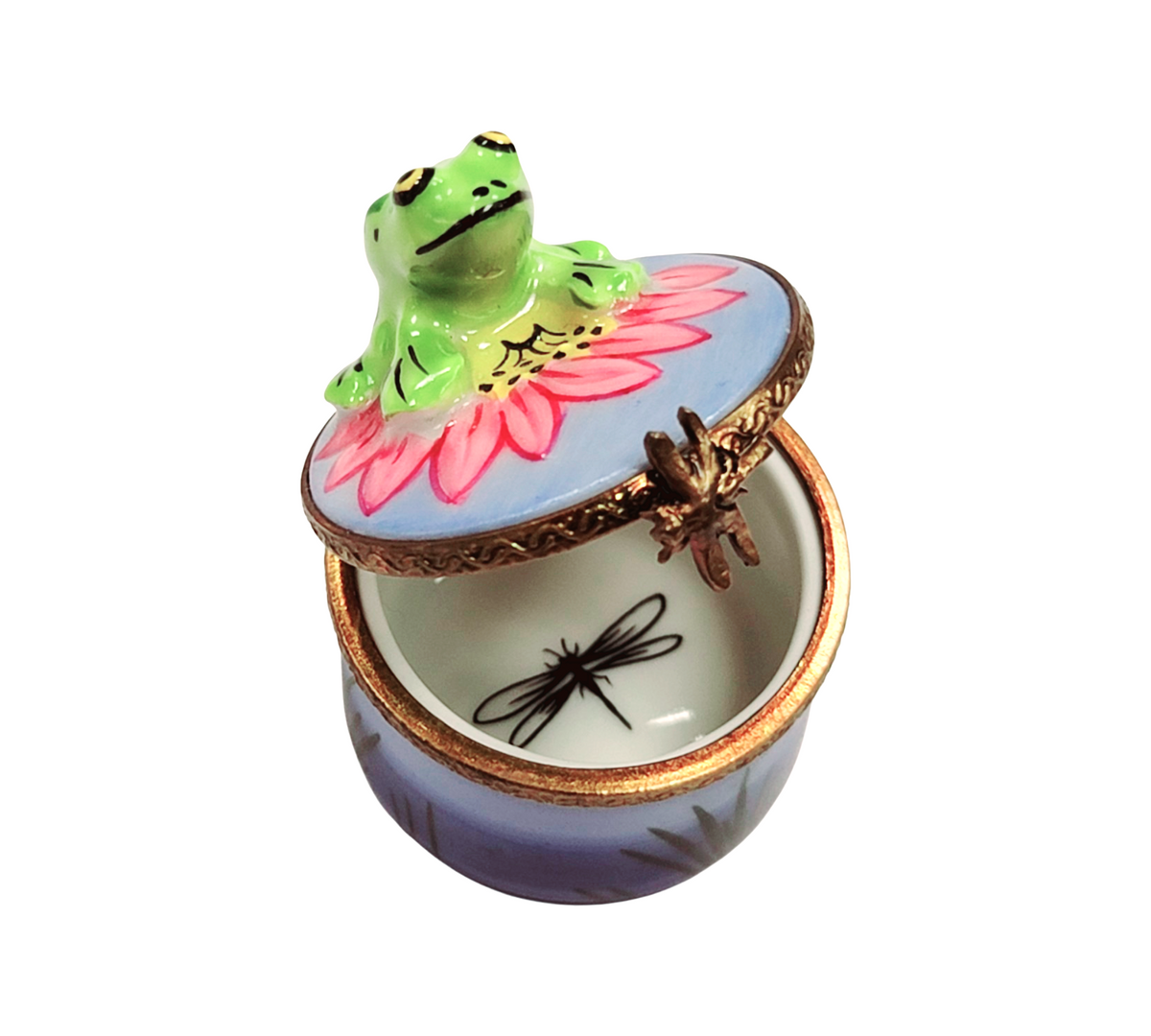 Mini Frog Limoges Box Figurine for Nature Lovers Gift, view 2