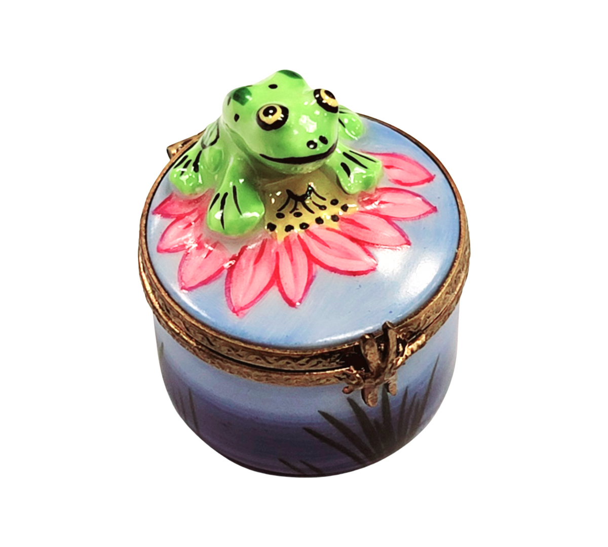 Mini Frog Limoges Box Figurine for Nature Lovers Gift, view 3