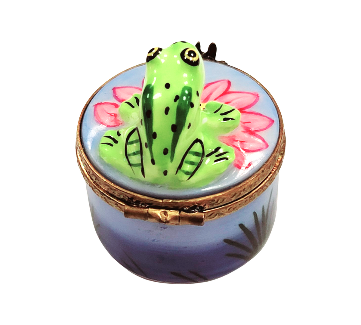 Mini Frog Limoges Box Figurine for Nature Lovers Gift, view 4