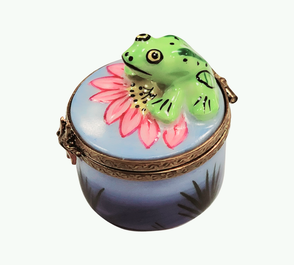 Mini Frog Limoges Box Figurine for Nature Lovers Gift, view 5