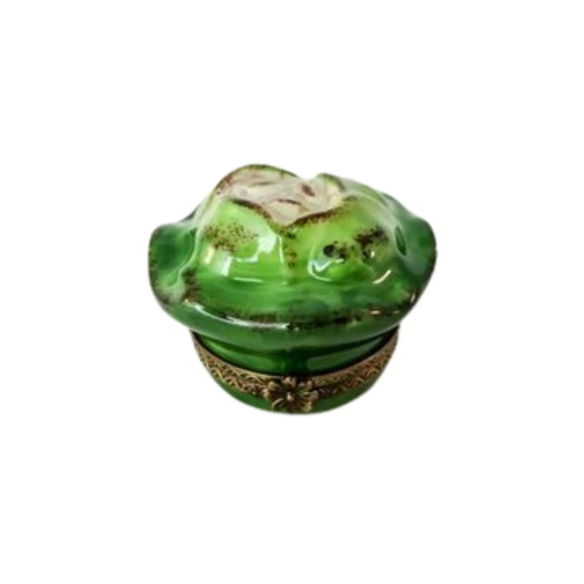 Mini Lettuce Porcelain Limoges Porcelain Art Object for Collectors, a hand-painted Limoges porcelain gift