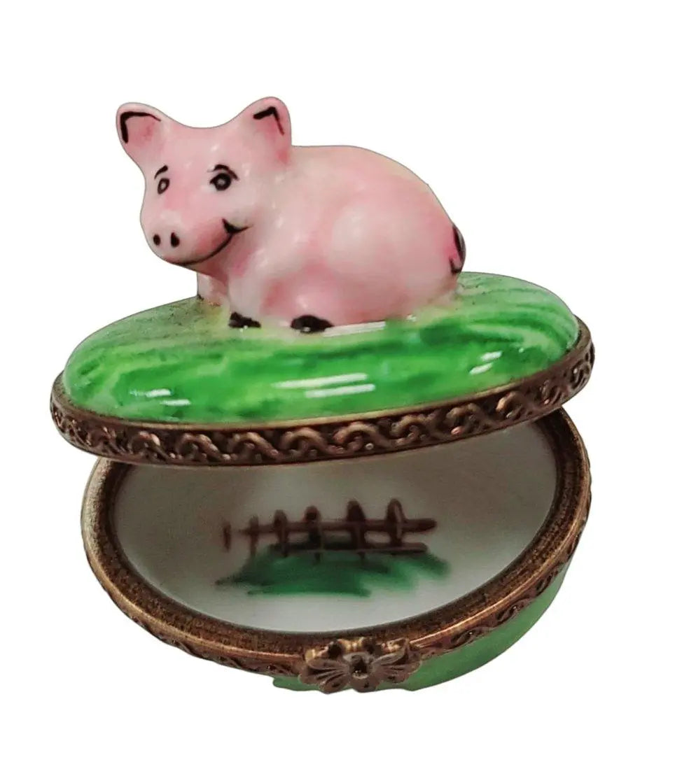 Mini Pig Limoges Box Figurine Treasure, view 2