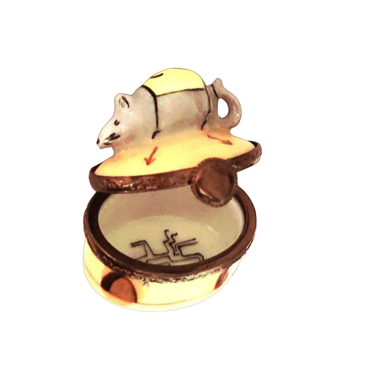 Mini Race Runner Mouse Limoges Box Figurine for Collectors, view 2