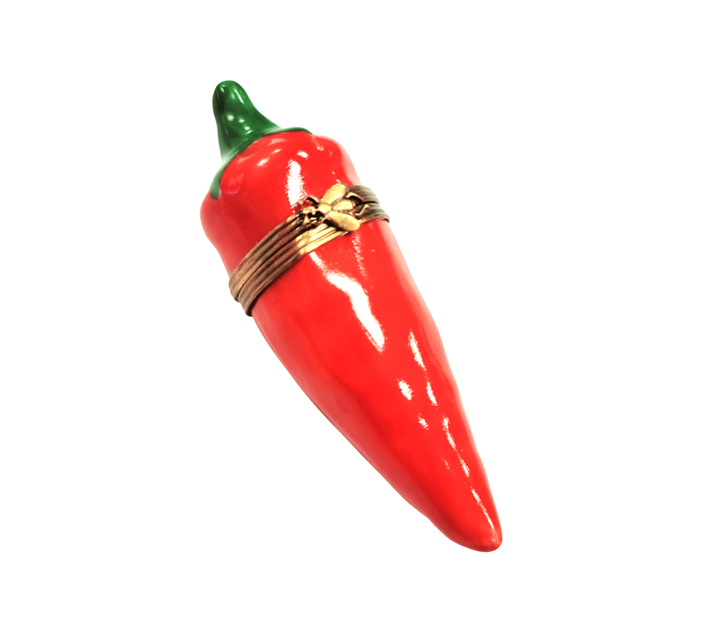 Mini Red Pepper Limoges Box for Collectors, a hand-painted Limoges porcelain gift