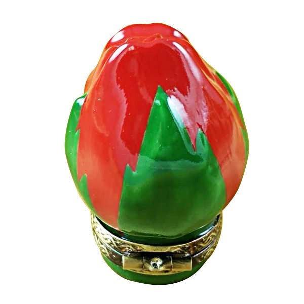 Mini Red Rosebud Limoges Box Collectible, view 3