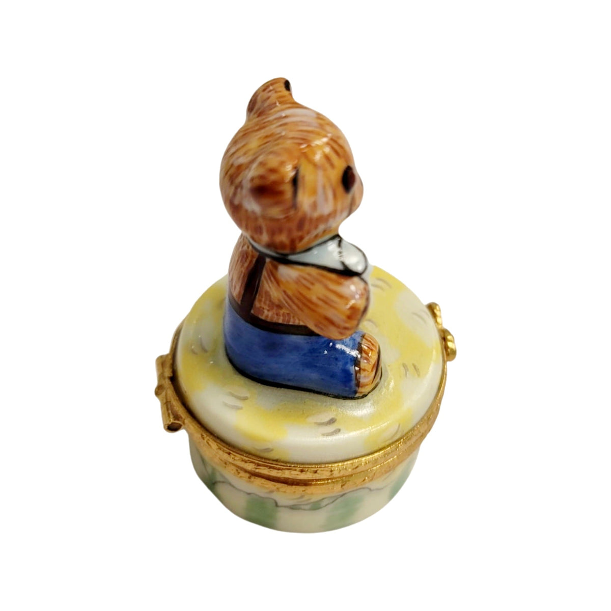 Mini Teddy Bear on Round Treasure Box for Collectors, view 5