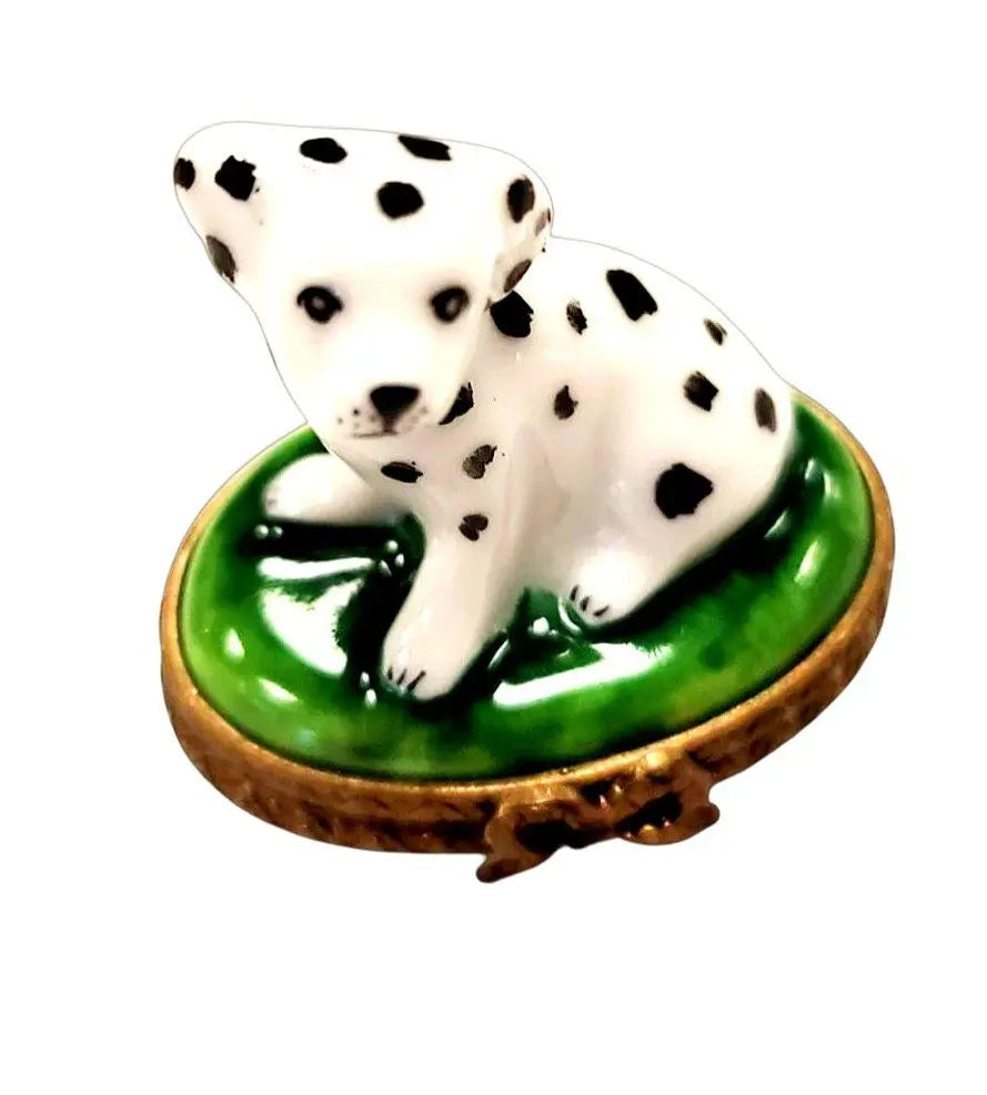 Mini Dalmation Dog Limoges box, an heirloom-quality piece for collectors