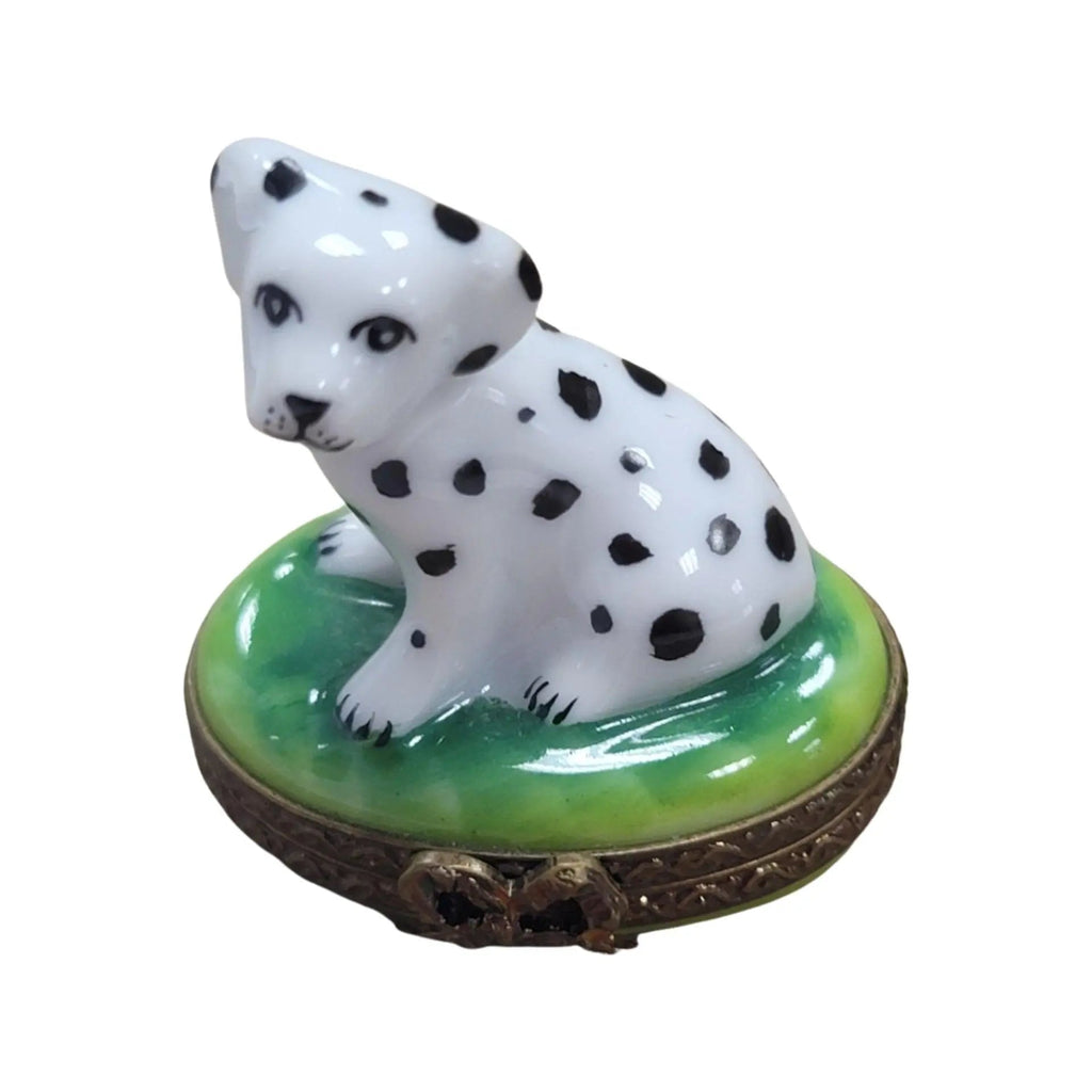 Limoges Boutique presents the Mini Dalmation Dog, a genuine Limoges box painted by hand in France